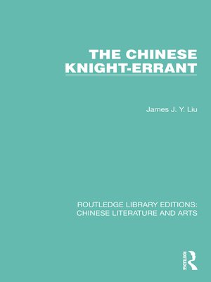 cover image of The Chinese Knight-Errant